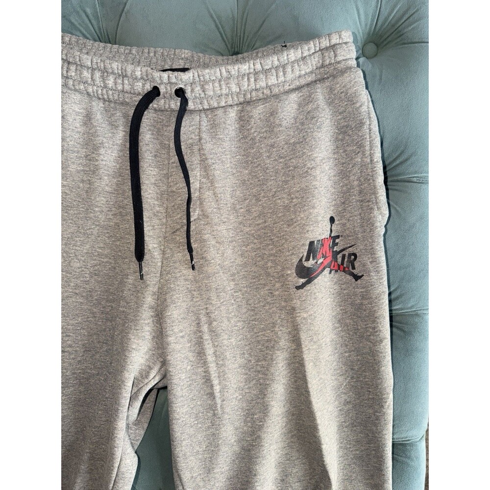 Nike Air Jordan Classic Jumpman Fleece Joggers Pants Mens Size Large DH9502-091 - Picture 2 of 5